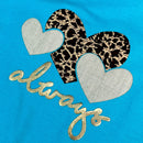 Camiseta Feminina Turquesa Aplique Always