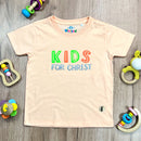 T-Shirt Infantil Salmão Aplique Kids For Christ