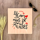 Camiseta Feminina Salmão Eu te amo mais de mil milhões