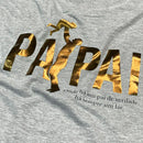 Camiseta Masculina Cinza Papai Onde há um Pai há um Lar.