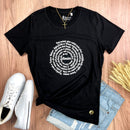 Camiseta Feminina Preta Oração Pai Nosso