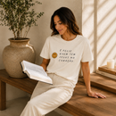 Camiseta Feminina Off White Jesus no Coração