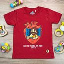 T-Shirt Infantil Vermelha Ele Faz Morada Em Mim!