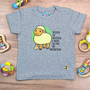 T-Shirt Infantil Cinza Ovelha Deixou As Noventa E Nove