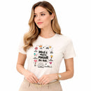 Camiseta Feminina  Off White  Deus é Muito Maior 
