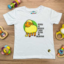 T-Shirt Infantil Branca Ovelha Deixou As Noventa E Nove