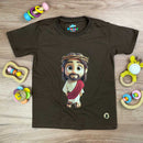 T-Shirt Infantil Marrom Jesus Desenho