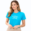 Camiseta Feminina Turquesa Te Orienta Que tu é Crente