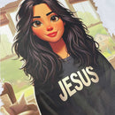 T-Shirt Infantil Off White Garota Jesus