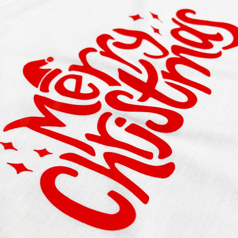 Camiseta Masculina Branca Merry Christmas Chapéu