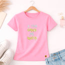 Camiseta Feminina Rosa A Tua Graça Me Basta  Aplique