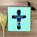 Camiseta Feminina Verde Menta Cruz Leão Azul