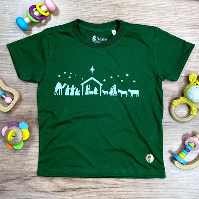 T-Shirt Infantil Verde O Nascimento