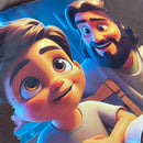 T-Shirt Infantil Marrom Amigo Jesus