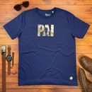 Camiseta Masculina Azul Pai Filhos Dourado