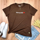 Camiseta Feminina Marrom Abençoada