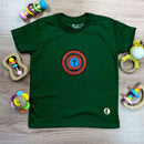 T-Shirt Infantil Verde Escudo Cruz