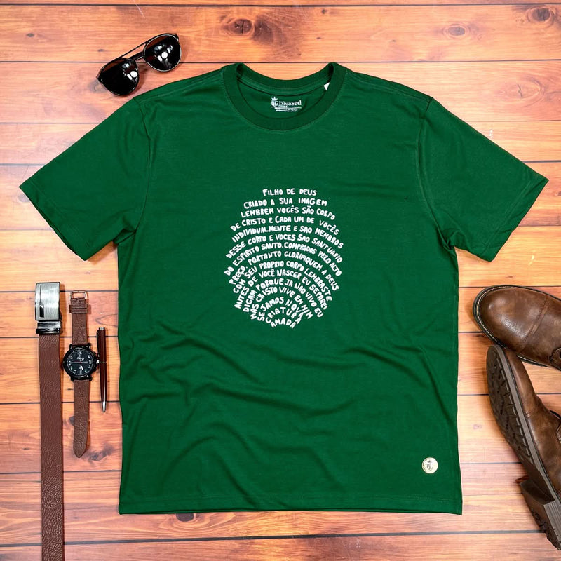 Camiseta Masculina Verde Digital Filho De Deus