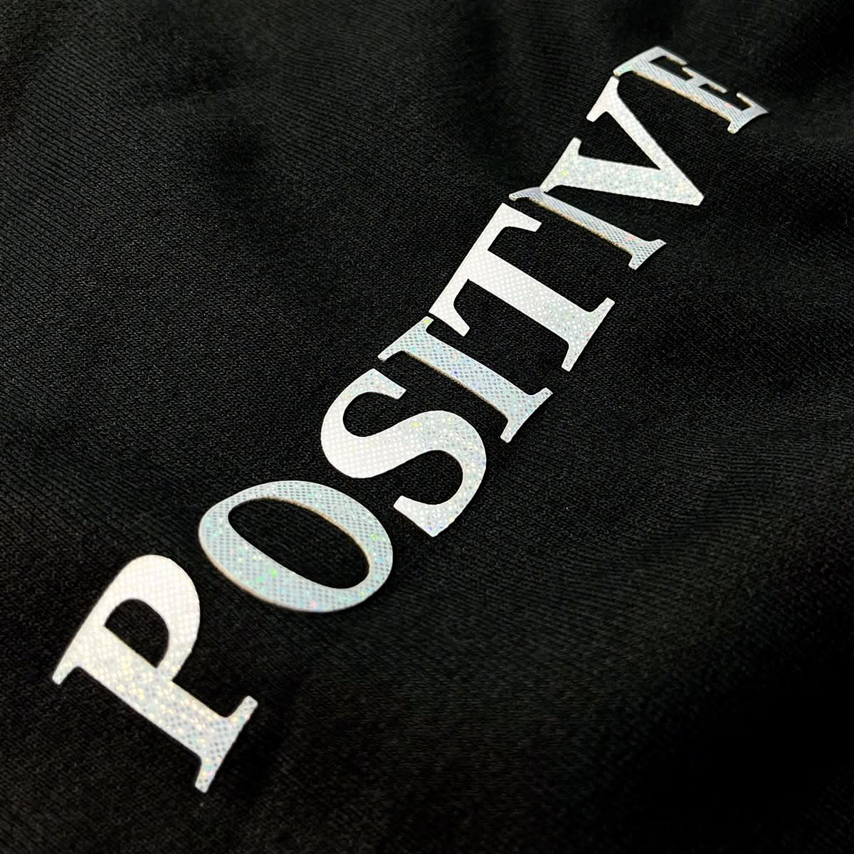 Moletom Preto Aplique Positive