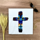 Camiseta Feminina Branca Cruz Leão Azul