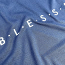 Camiseta Feminina Azul B.L.E.S.S.E.D