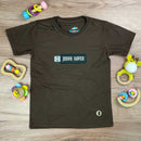 T-Shirt Infantil Marrom Pen Drive Jesus Saves