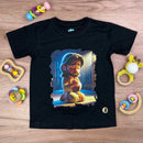 T-Shirt Infantil Preta Jesus Orando