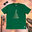 Camiseta Masculina Verde Árvore Fé Paz Dourado