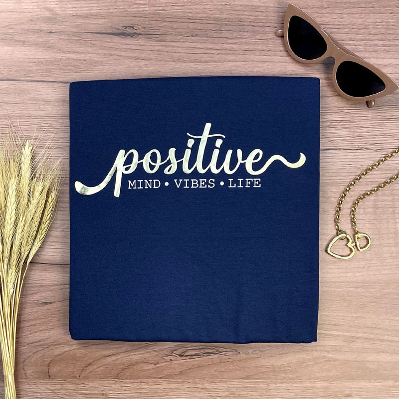 Camiseta Feminina Azul Positive
