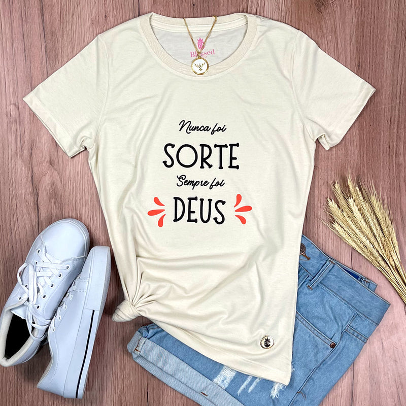 Camiseta Feminina Off White Sorte Deus