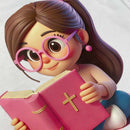 T-Shirt Infantil Branca Menina Bíblia