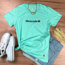 Camiseta Feminina Verde Menta Abençoada