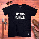 Camiseta Masculina Preta Apenas comece