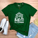 Camiseta Feminina Verde Jesus Is The Reason For The Casa