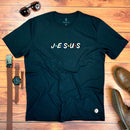 Camiseta Masculina Preta Aplique J.E.S.U.S