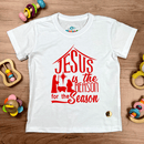 T-Shirt Infantil Branca Jesus Is The Reason For The Casa