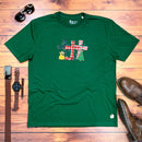 Camiseta Masculina Verde Cruz Natalina