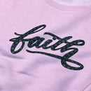 Moletom Rosa Aplique Faith