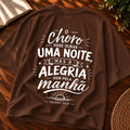 Oversized Marrom O Choro Dura uma Noite