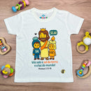 T-Shirt Infantil Off White Seja Sal e Luz