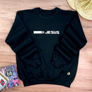 Moletom Preto Aplique Direção Jesus