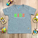 T-Shirt Infantil Cinza Aplique Kids For Christ