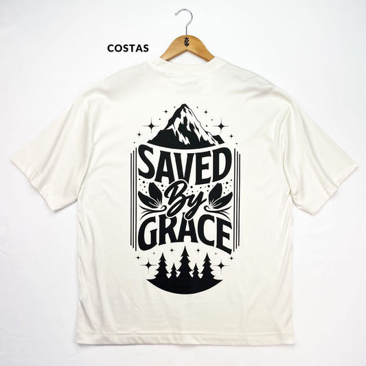 Oversized Off White Full Saved By Grace