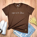 Camiseta Feminina Marrom Confio Em Ti Jesus