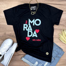 Camiseta Feminina Preta Faz morada em mim