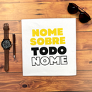 Camiseta Masculina Branca Nome Sobre Todo Nome