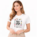 Camiseta Feminina  Branca Deus é Muito Maior 