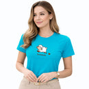 Camiseta Feminina Turquesa  Encontrada Ovelha