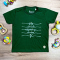 T-Shirt Infantil Verde Paz Saúde Esperança Coroa
