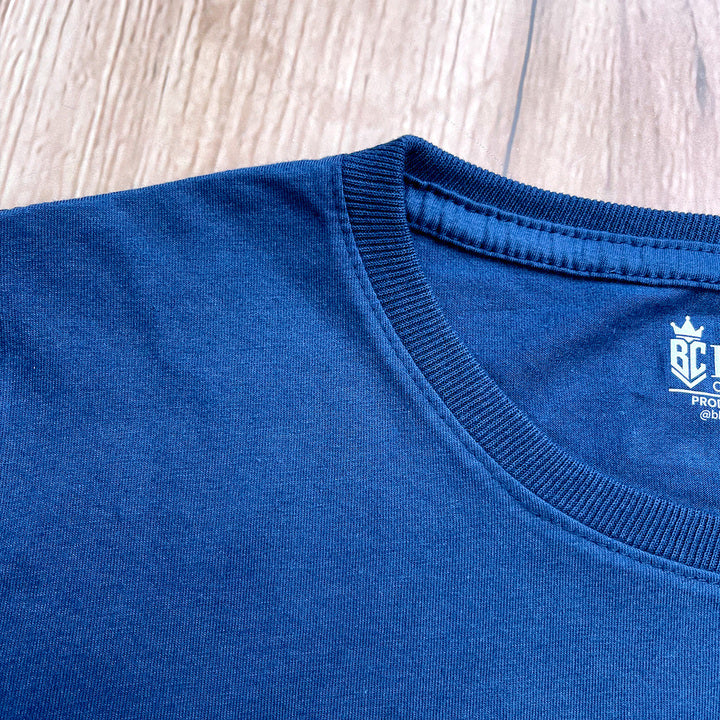 Camiseta Feminina Azul A Tua Graça Me Basta  Aplique